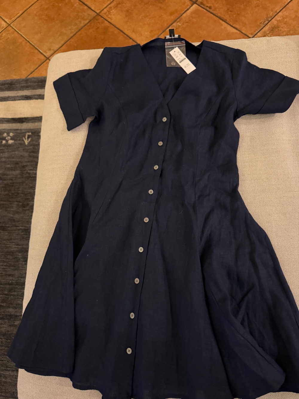 J CREW SIZE 2 Fleur mini dress in linen CS956 $168 - Picture 5 of 7
